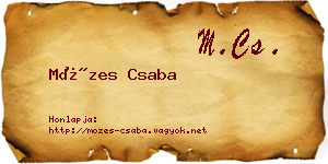 Mózes Csaba névjegykártya