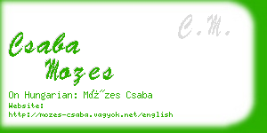 csaba mozes business card